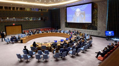 FNs sikkerhetsråd diskuterer situasjonen i Libya (september 2019). Foto: FN