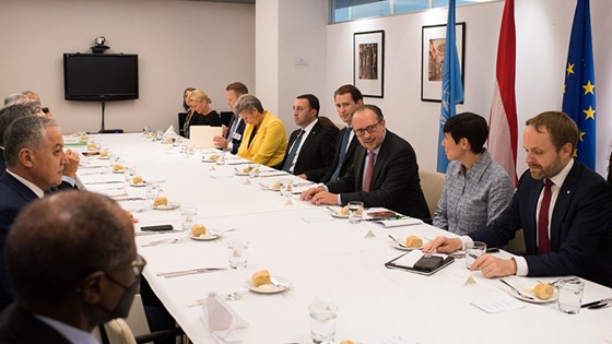 Utenriksministeren på høynivåmøte om situasjonen  i Afghanistan. Foto: Østerrikes FN-delegasjon