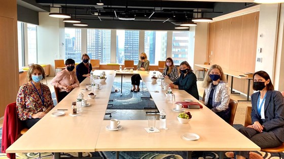 Kun kvinner tilstede under onsdagens møte med viseutenriksministeren i USA, Victoria Nuland. Foto: Vincent Willekens, FN-delegasjonen