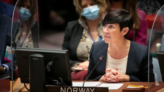 Utenriksminister Ine Eriksen Søreide i Sikkerhetsrådet. Foto: Ariana Lindquist, FN