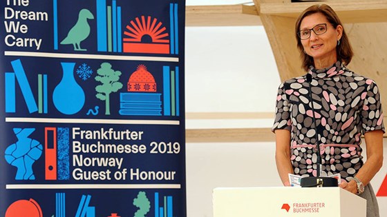 Statssekretær Marianne Hagen vil lansere det norske litteraturprogrammet ved bokmessen i Leipzig. Foto: Lars-Erik Hauge, UD