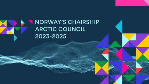 Logoen til norges lederskap i Arktisk råd
