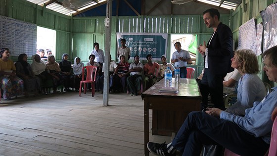 Development assistance: 'We will now consider how the human rights and democratisation best can be achieved,’ said Minister of International Development Dag-Inge Ulstein - here at a visit in Rakhine. Credit: Ane Lunde, MFA