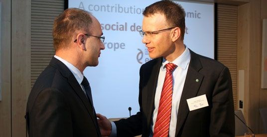 Fv. Polens viseminister for regionalpolitikk, Adam Zdziebło og Erik Lahnstein.