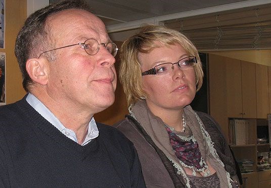 Landbruks- og matminister Lars Peder Brekk og Elisabeth Holand under nettmøtet.