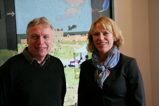 Danmarks kulturminister Uffe Elbæk og kulturminister Anniken Huitfeldt.