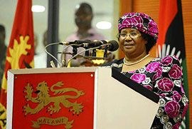 Joyce Banda - president i Malawi.