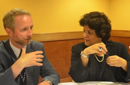 Miljøvernminister Bård Vegar Solhjell og Brasils miljøminister Izabella Teixeira. (Foto: MD)