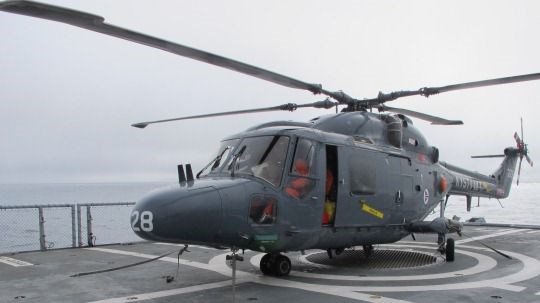 Lynx-helikopter på KV Nordkapp