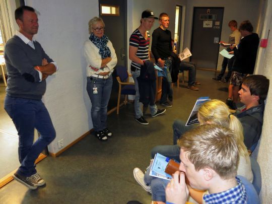 Statssekretær Roger Ingebrigtsen møtte GSVs rekrutter på Sessvollmoen.