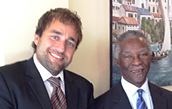 Statssekretær Arvinn Gadgil og Thabo Mbeki, tidligere president i Sør-Afrika
