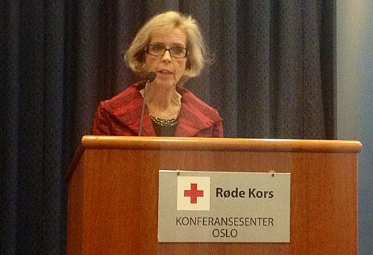 Forsvarsminister Anne-Grete Strøm-Erichsen på Militærmaktseminaret 2012