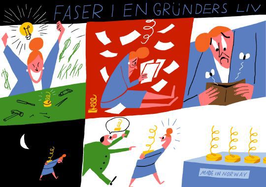 Tegneserie: Faser i en gründers liv