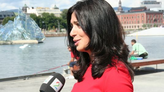 Lansering av det nye kulturløftet 11. august 2013. Statsråd Hadia Tajik.