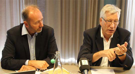 Nærings- og handelsminister Trond Giske og finansminister Sigbjørn Johnsen