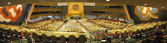 FNs generalforsamlingssal. Foto: Nick Corble, FN