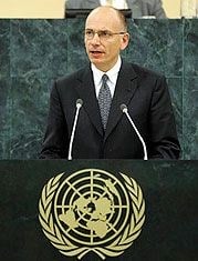 Letta på talerstolen i FN
