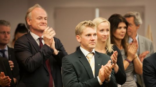 Christian Frost Røine under mottakelsen på Norway House. Foto: Junior Achievement Young Enterprise Europe (JA-YE)