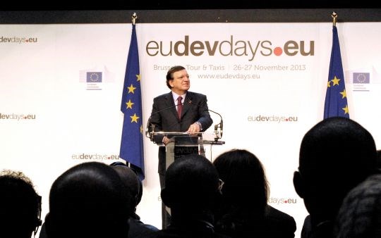 Europakommisjonens president, José Manuel Barroso, understreket behovet for et universelt og globalt post-2015 rammeverk under De europeiske utviklingsdagene. Foto: Olav Sem Berg, EU-delegasjonen