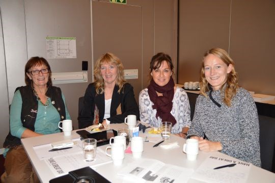Fra venstre Anne-Britt Kjeldsberg, Gunn Elisabeth L. Hübner, Lena Sjølie og Linda Myrbråten fra Nøtterøy kommune