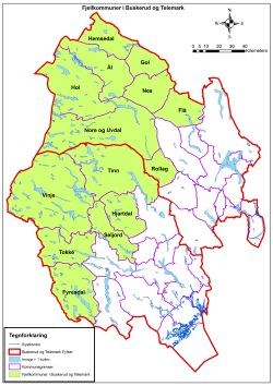 Kartet viser de 14 kommunene som er med i satsinga på fjellandbruket.