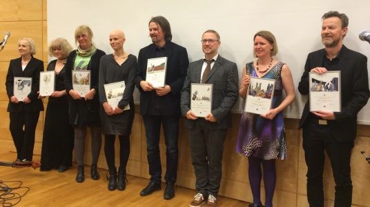 Vinnerne av Kulturdepartementets priser for barne- og ungdomslitteratur utgitt i 2013.  