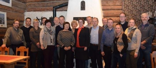 Representanter fra Vesterålen, Kongsbergregionen, Midt-Telemark, Grenland, Vest-Telemark og KMD  var samlet til workshop på Uppigard Natadal i begynnelsen av februar.