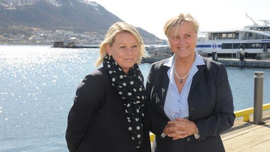 Næringminister Monica Mæland og kulturminister Thorhild Widvey i Tromsø