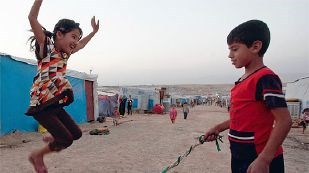 Syrian refugee children in Domiz refugee camp in northern Iraq. Photo: Haider Ala/Reuters/NTB Scanpix