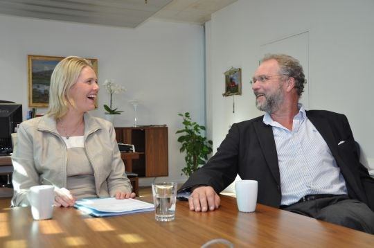 Landbruks- og matminister Sylvi Listhaug og fylkesmann Lars Sponheim