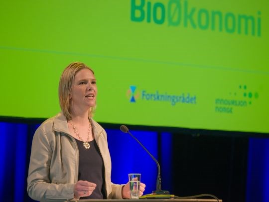 Landbruks- og matminister Sylvi Listhaug på Bioøkonomikonferansen.