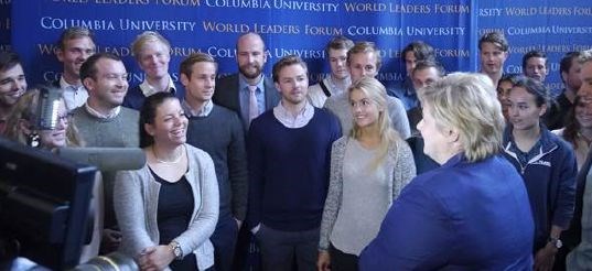 Erna Solberg på Columbia University