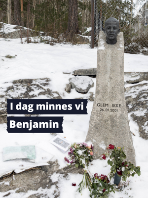 Minnesmerke til Benjamin Hermansen på Holmlia utenfor Oslo