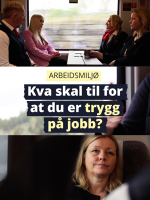 Bilde av fire personer som sitter om bord i en vogn.