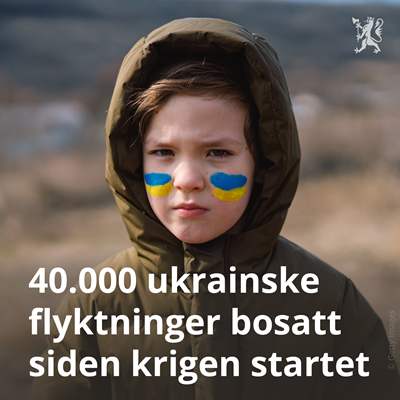 Over 40 000 ukrainske flyktninger bosatt siden krigen startet.