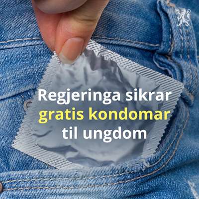 Regjeringa sikrar gratis kondomar til ungdom