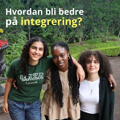Tre blide jenter fra Integrerings- og mangfoldsdirektoratets ungdomspanel