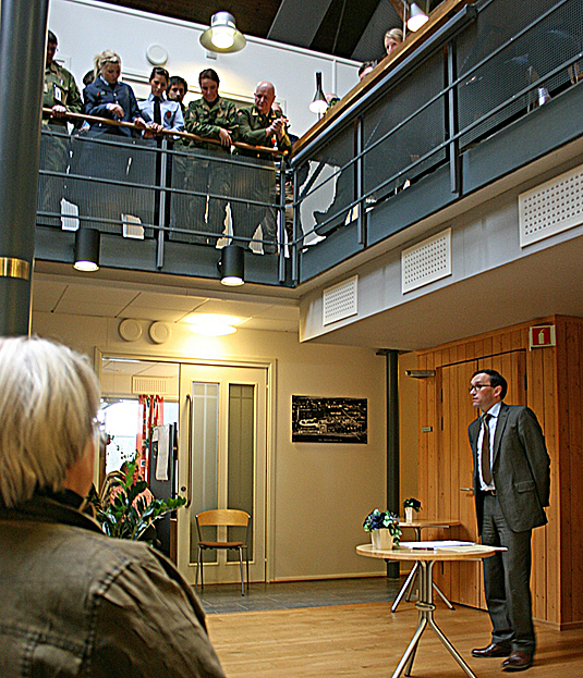 Ny sesjonsordning for vernepliktige. Besøk av statssekretær Espen Barth Eide. - Foto: Vernepliktsverket