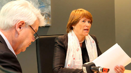 Justis- og beredskapsminister Grete Faremo og direktør Jon A. Lea, DSB