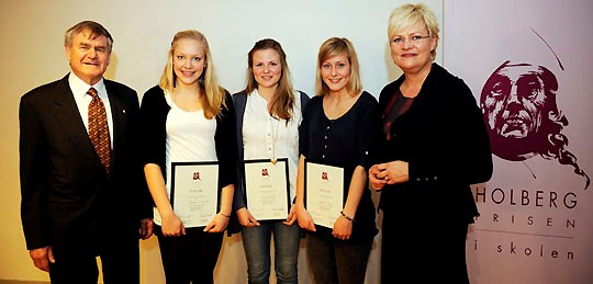 Bilde av prisvinnerne Holbergprisen i skolen