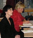Statsrådene Grande Røys og Halvorsen på skolebenken.