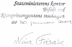 Bifalt ved Kronprinsregentens res. 30.01.2004