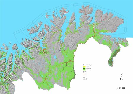 Kart over Finnmark
