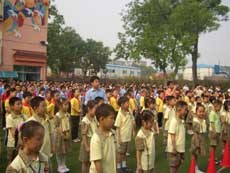 650 elever markerte Verdens miljødag i Beijing. Foto: Miljøverndepartementet.