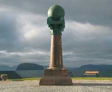Struves meridianbue i Hammerfest. Foto: Statens Kartverk/Bjørn Geir Harsson.