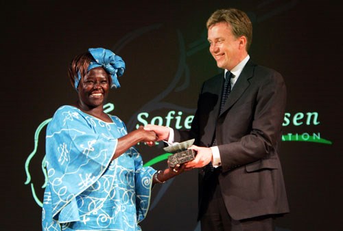 Wangari Maathai og Børge Brende