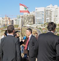 Statsminister Jens Stoltenberg i Beirut. Foto: SMK