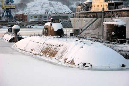 Ubåt Viktor III-klassen ved Nerpa-verftet, Kola