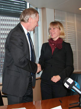 Alf Hildrum og Anniken Huitfeldt. Foto: KUD/Wenche Nybo