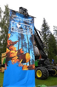 Velg Skog banner. Foto: Runa Skyrud, Fylkesmannen